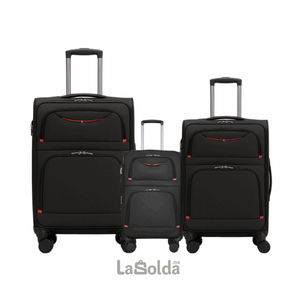 set 3 valise noire classique