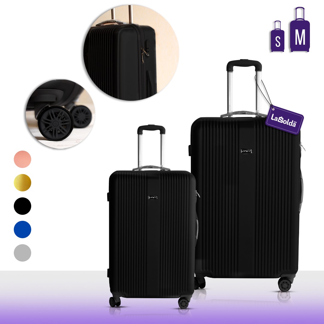 Set 2 Valises Moyenne + Cabine Trolley Rigides CHAMPS