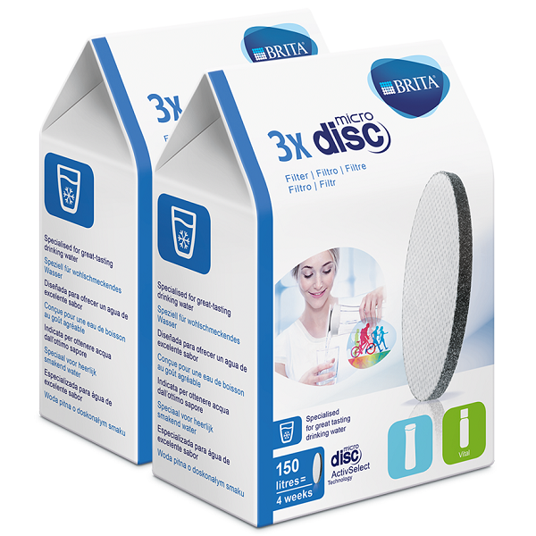 Pack De 6 filtres à eau MicroDisc Pour Gourde Filtrante