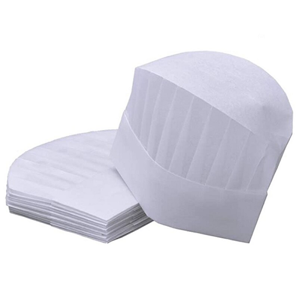 Lot De 3 Toques Chef Cuisinier Jetable