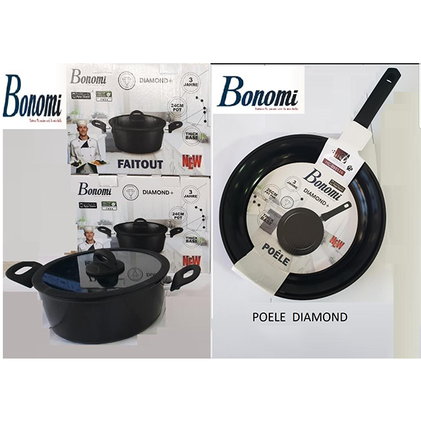 Lot De Faitout Avec Couvercle 24cm + Poêle 20 cm