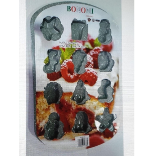 Moule à Cake 12 Pièces En Granit Avec Dessin
