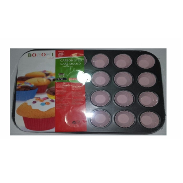 Moule à Cake 24 Pièces En Silicone Forme Rond