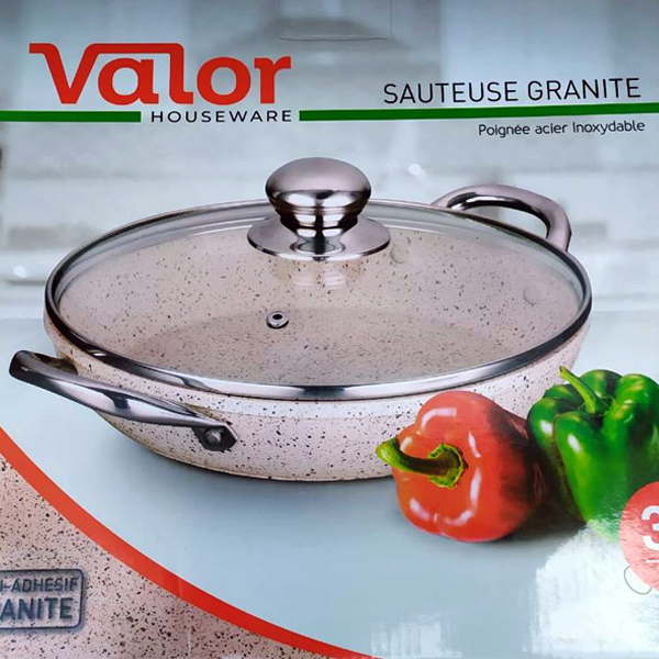Poêle Avec Couvercle En Granit