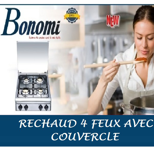 Réchaud 4 Feux Avec Couvercle