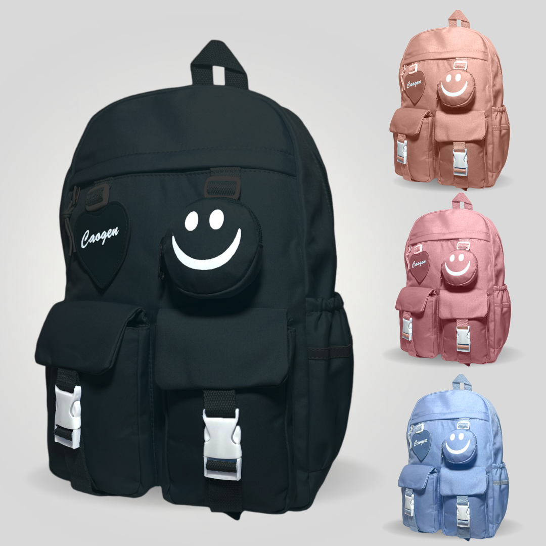 Cartable multicolore à motif école primaire et secondaire
