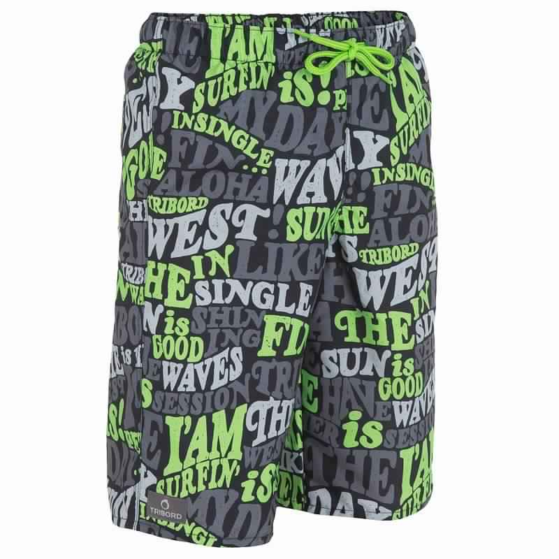 Short de Bain Long Garcon Joko Word Vert tribord